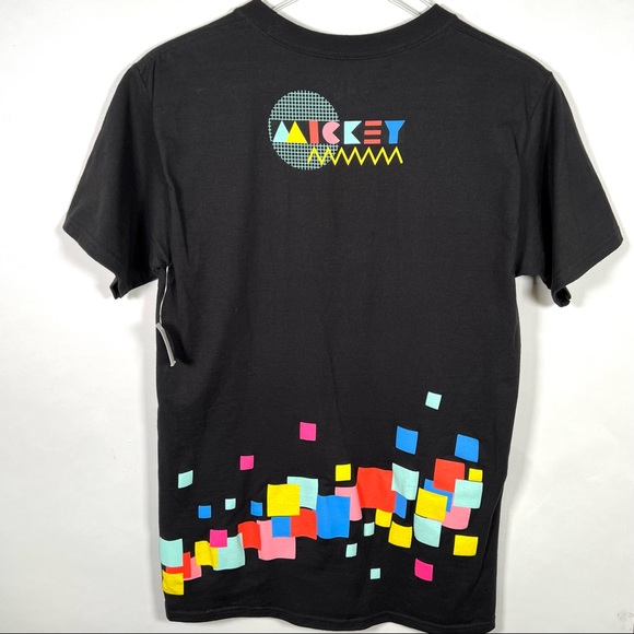 Disney Parks Mickey Mouse Retro Color Block Shirt S Adult Unisex Tee Black - Picture 4 of 7
